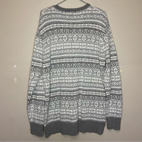 Rails NWT Grey/White Carlisle Silver Icicle Christmas Knit Sweater Size Large - Picture 7 of 7